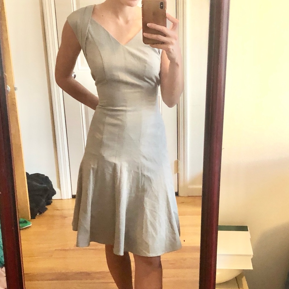 Calvin Klein grey fit & flare midi dress